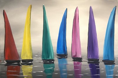 Image of Colourful Regattas In A Row